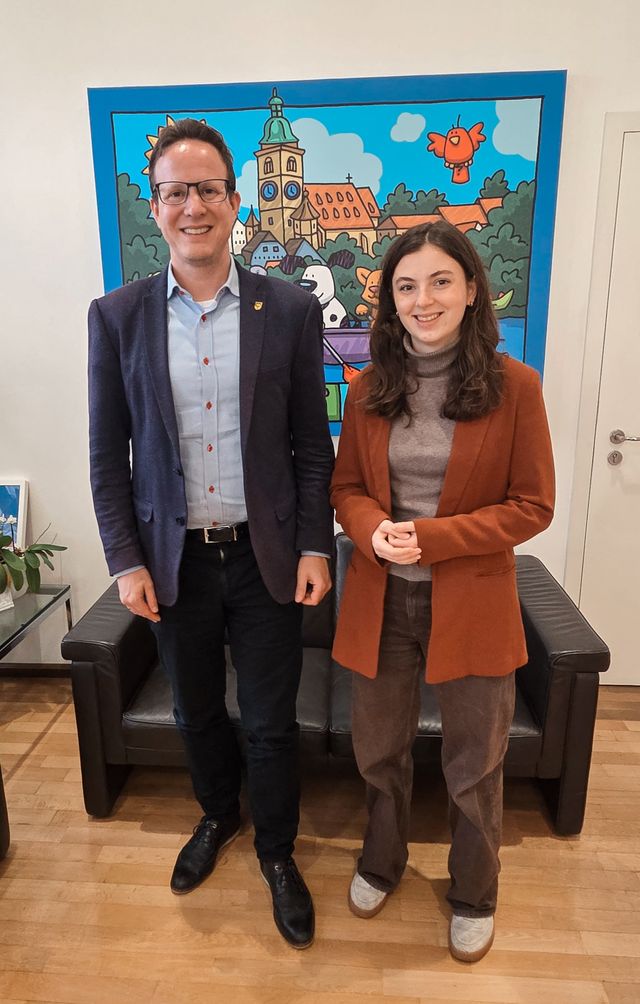 Gespräch mit Oberbürgermeister Dr. Johannes Fridrich in Nürtingen