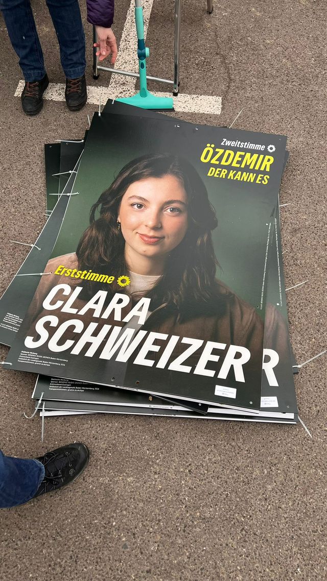 Plakatieraktion im Wahlkreis Nürtingen